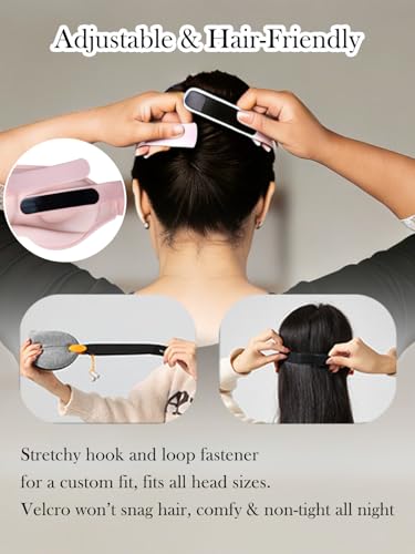 귀마개가 있는 3D 암막 수면 마스크, 조절 가능한 부드러운 여행용 아이 마스크, 비행기 및 야간 수면용, 블랙 2 - color: 블랙-2.