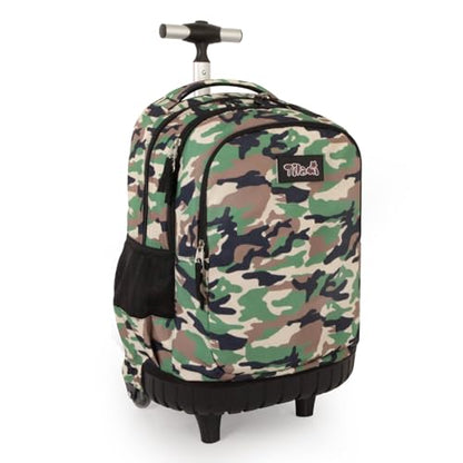 Tilami Rolling Backpack for Boys and Girls,Camouflage - color: Camouflage