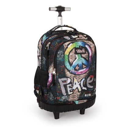 Tilami Rolling Backpack for Boys and Girls,Peace - color: Peace