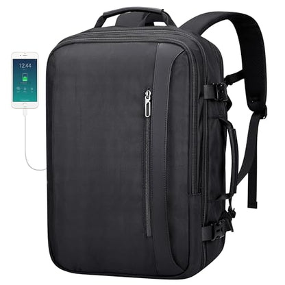 PIJUSHI Laptop Travel Backpack Carry On Flight Approved Fits 16 inch Laptop - color: Black