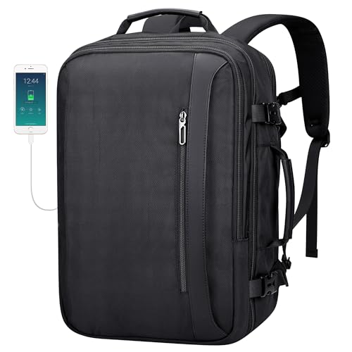 PIJUSHI Laptop Travel Backpack Carry On Flight Approved Fits 16 inch Laptop - color: Black