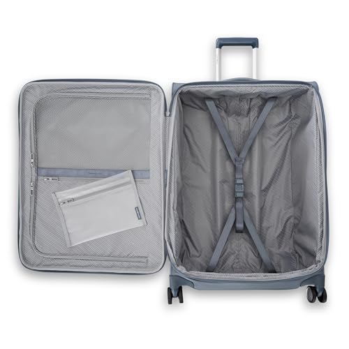 Samsonite UpLIFT Lightweight Medium Checked Softside Luggage with Spinner Wheels - Expandable - Airline-Approved, Polyester Soft Suitcase for Ultra Light Travel - Elemental Blue - color: Elemental Blue, size: Medium Checked