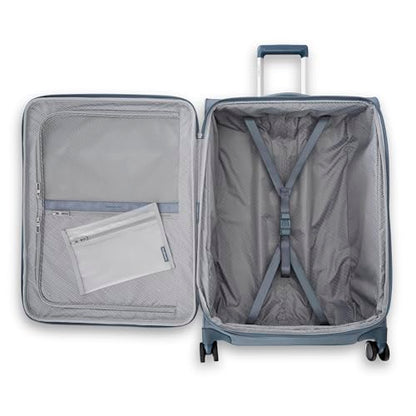 Samsonite UpLIFT Lightweight Medium Checked Softside Luggage with Spinner Wheels - Expandable - Airline-Approved, Polyester Soft Suitcase for Ultra Light Travel - Elemental Blue - color: Elemental Blue, size: Medium Checked