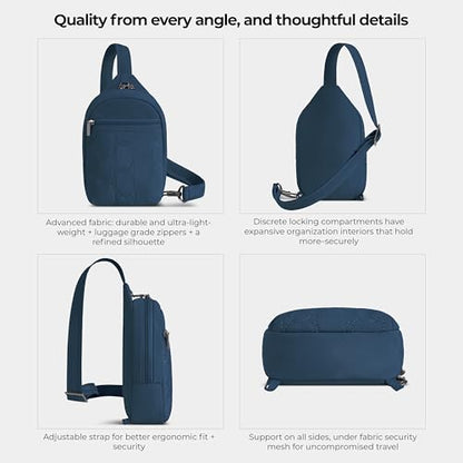 Travelon Anti-Theft Runways Small Sling - color: Ocean