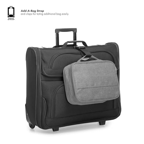 Travel Select Amsterdam Business Rolling Garment Bag, Softside Expandable Rolling 2-Wheeled Suit Carrier, Gray, One Size - color: Gray