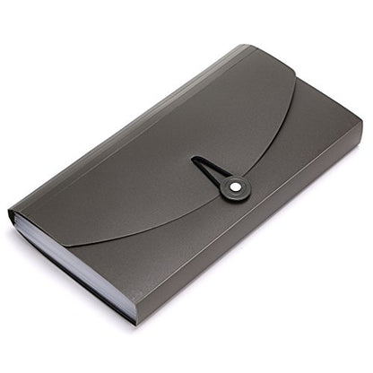 BTSKY 13 Pockets Expanding Check Bill File Folder-Hand-held, New Grey - color: Grey