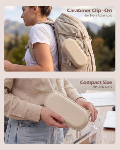 ProCase Hard Double Sunglasses Glasses Case for Men Women -Beige - color: Beige