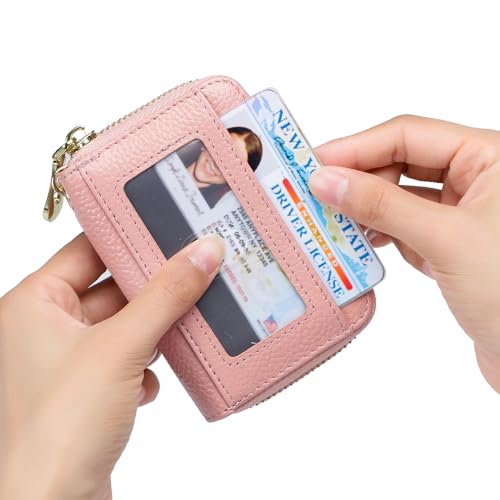 imeetu Rfid Credit Card Holder, Businese Card Case, Wallet for Women Men - color: Max - Pink