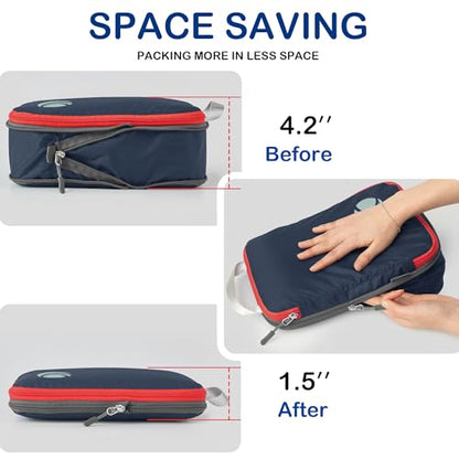 Cipway Compression Packing Cubes for Travel (3 Piece,Blue) - color: Blue, size: 3PCS