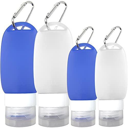 Cruise On Silicone Travel Bottle Set, TSA-Approved, Leak-Proof, 4-Piece