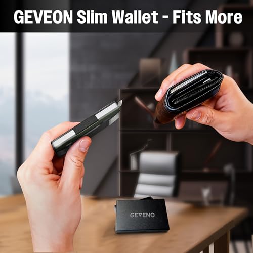 Slim Ridge Wallet for Men–Metal Minimalist RFID 1–21 Card Holder - color: Olive Green, style: Cash Strap