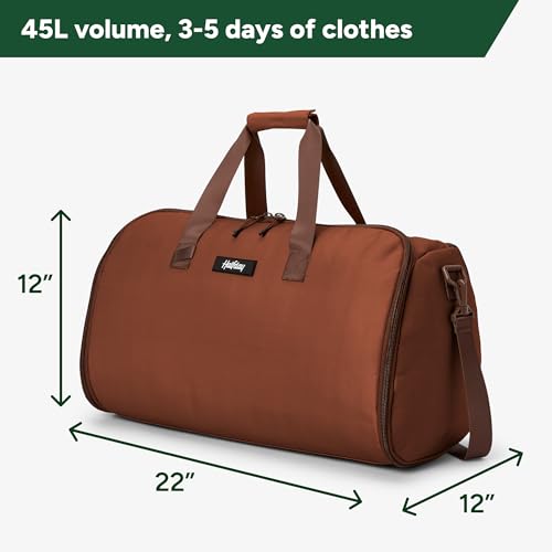 Halfday Convertible 2-in-1 Garment Duffel Weekender 45L, Terracotta - color: Terracotta, style: Original, 45l