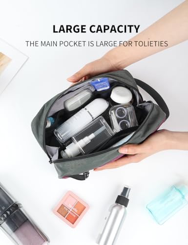 GOX Travel Small Toiletry Bag for Men, Purple, 9.8 * 4.3 * 3.3 Inches - color: Purple, size: 9.8*4.3*3.3 Inches
