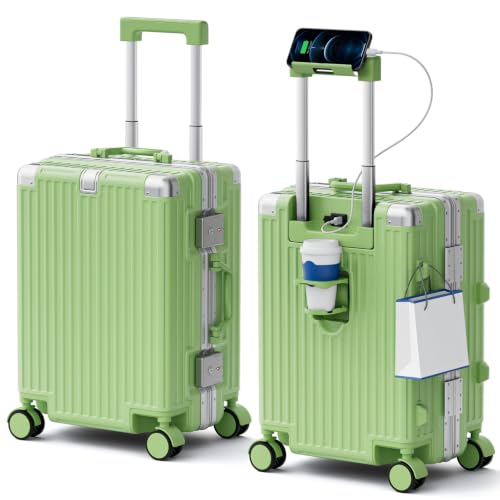 Checked Luggage, Zipperless Hardside Suitcase, Fruit Green, 24 in - color: fruit green, size: 24in