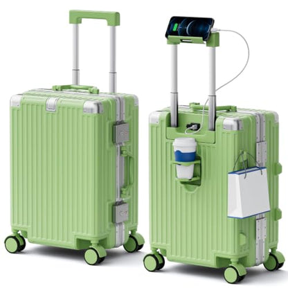 Checked Luggage, Zipperless Hardside Suitcase, Fruit Green, 24 in - color: fruit green, size: 24in