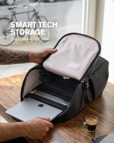 Tolaccea 30L Travel Backpack 15.6" Laptop Carry On Daypack for Work College - color: Black
