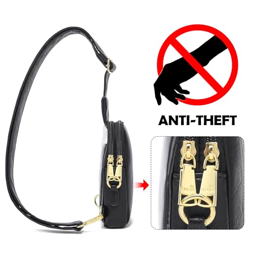 INICAT Touchscreen Crossbody Phone Purse, Small Sling Bag for Women,Black - color: Black Deep, size: Large