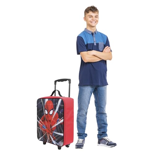 Bioworld Spider-Man Web 14" Youth Soft Sided Luggage - color: Spider-Man Web Red