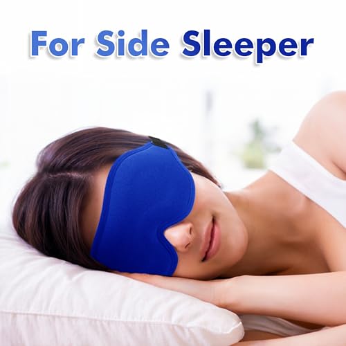 Sleep Mask for Men and Women, Lash Extensions 3D Eye Mask, Blue - color: Blue