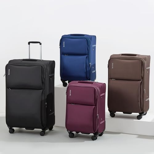 Hanke Softside 확장 가능한 수하물 40.6cm(16/20/24/28인치) 여행용 수하물 수하물 수하물 바퀴 포함 TSA 수하물 대형 여행 가방, 블루. - color: 블루., size: 3 Pc Set(20/24/28)