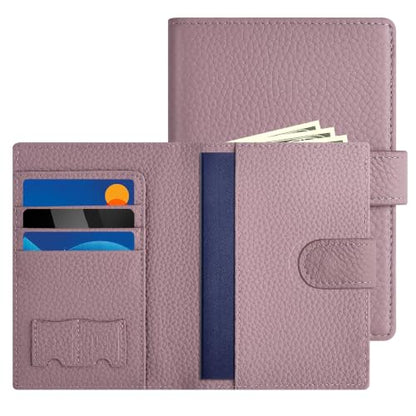 Likesing RFID Blocking Passport Holder, Leather Travel Wallet Womens(Pink) - color: Bean Pink