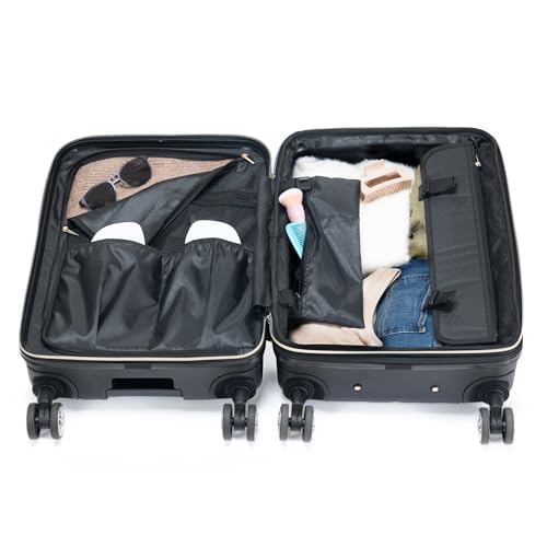 Kenneth Cole REACTION Madison Square Lightweight Hardside Chevron Expandable Spinner Luggage, Navy, 20-Inch Carry On - color: Navy, size: 20-Inch Carry On