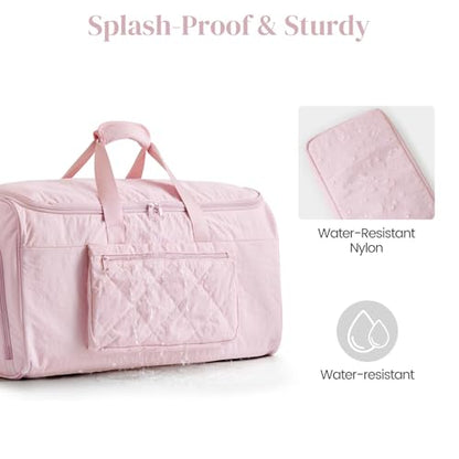 S-ZONE Garment Duffle Bags Travel Carry on Overnight Weekender Men Women - color: Pink