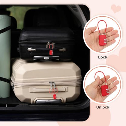 MECCANIXITY 2pcs Luggage Travel Lock 3 Digit Cable Combination Lock Silver - color: Silver, size: 5 Inch