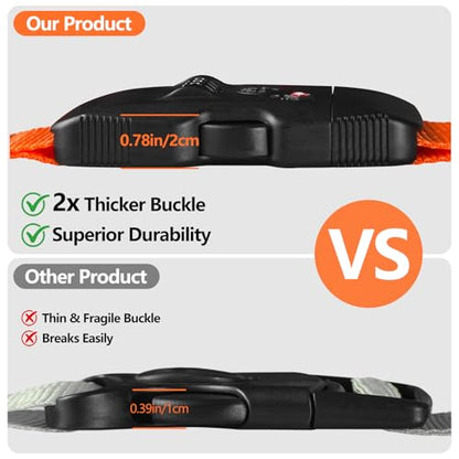 BILIONE Luggage Straps TSA Approved, Suitcase Belt with TSA Lock (2PCS) - color: Green, size: 2 PACK