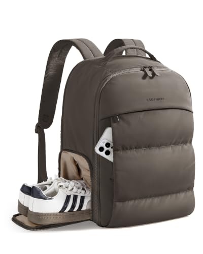 BAGSMART Travel Backpack for Women, Gym Backpack with Shoe Compartment - color: Dim Gray