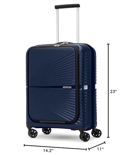 American Tourister Airconic Hardside Expandable Luggage with Spinner Wheels, Navy Blue, Carry-On 20-Inch - color: Navy Blue, size: Carry-On 20-Inch