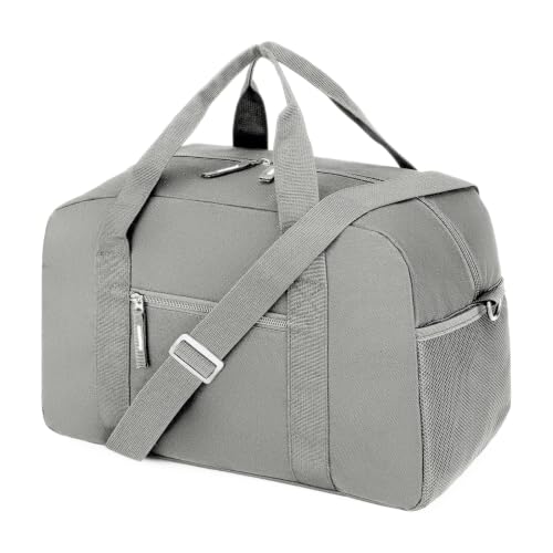 Uarition 14 inch Small Gym Bag, Mini Duffle Bag for Travel Sports- Grey - color: Grey
