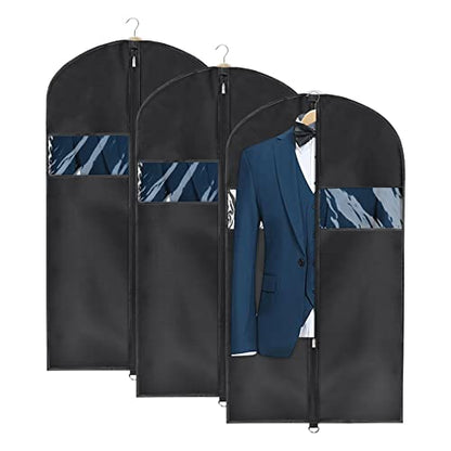 Univivi Garment Bag Suit Bag for Storage and Travel, 43 Inch, Set of 3 - size: 24"X43"-3pcs - Oxford