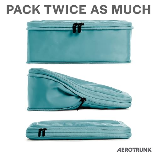 Aerotrunk 여행용 압축 패킹 큐브, 4팩, 청록색 - color: 청록색, size: 4팩