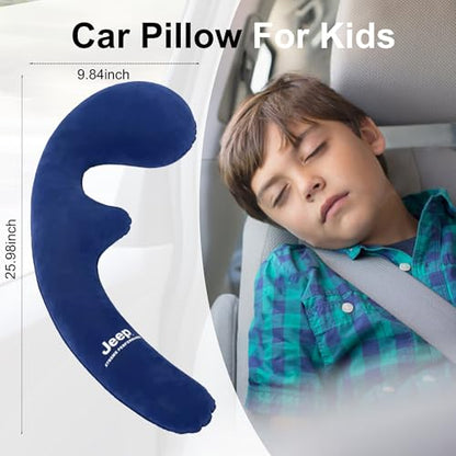 Inflatable Travel Body Pillow, Airplane Neck pillow For Long Flight - color: Navy