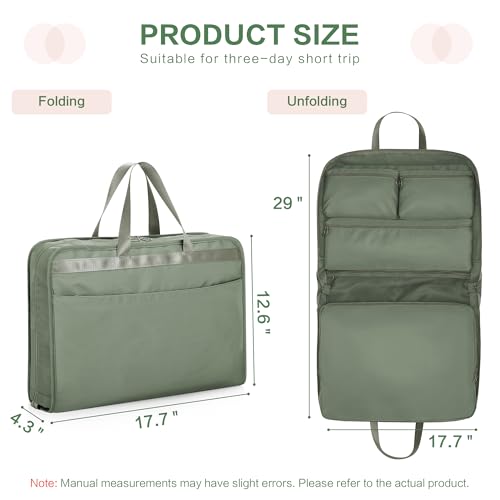 SUNUP Hanging Suitcase Organizer for Travel, 5 in 1 Packing Cube, Green - color: Green