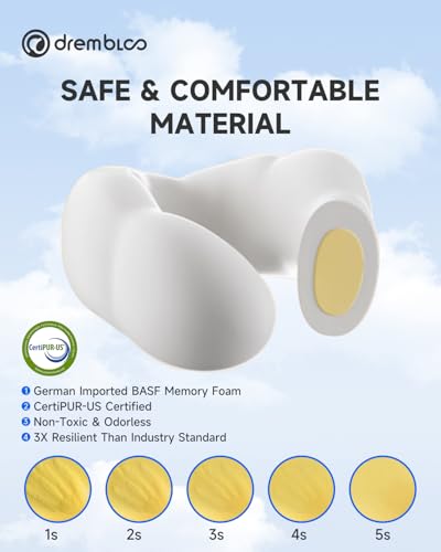 Travel Neck Pillow for Airplane, 360° Ergonomic Support for Sleeping - color: Gray