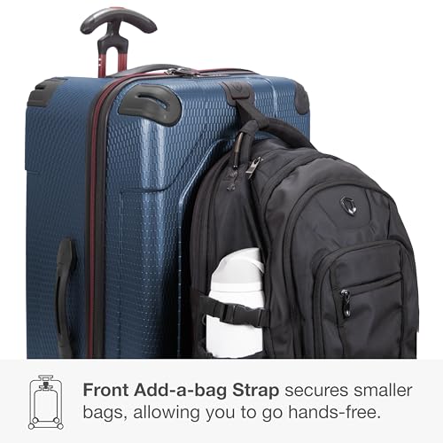 Traveler's Choice Maxporter II Polycarbonate Hardside Trunk with Spinner Wheels, Navy, 31-Inch Large Trunk - color: Navy, size: 31-inch Large Trunk