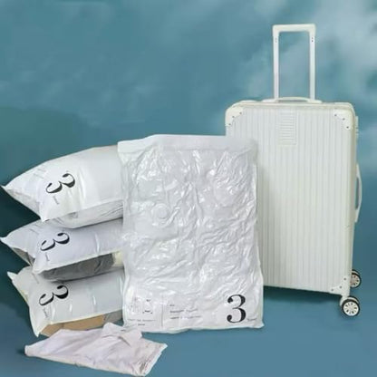 Travel Compression Bags Hand Roll No Air Pump Transparent Towels Socks Cosmetics Compact Space-Saving Suitcase Closet, 13.78inX17.71in - color: 13.78inX17.71in