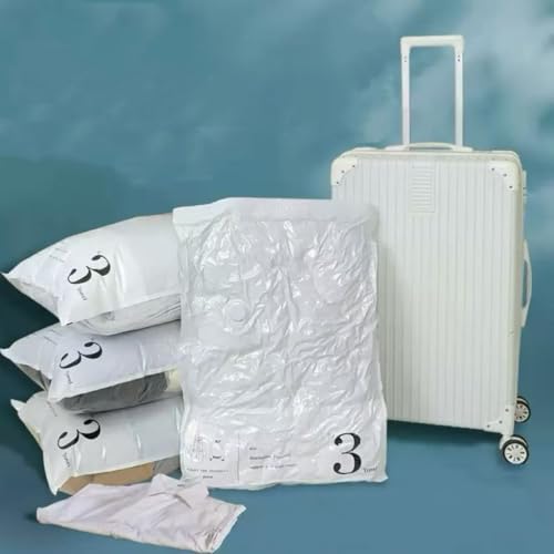 Travel Compression Bags Hand Roll No Air Pump Transparent Towels Socks Cosmetics Compact Space-Saving Suitcase Closet, 15.75inX21.65in - color: 15.75inX21.65in
