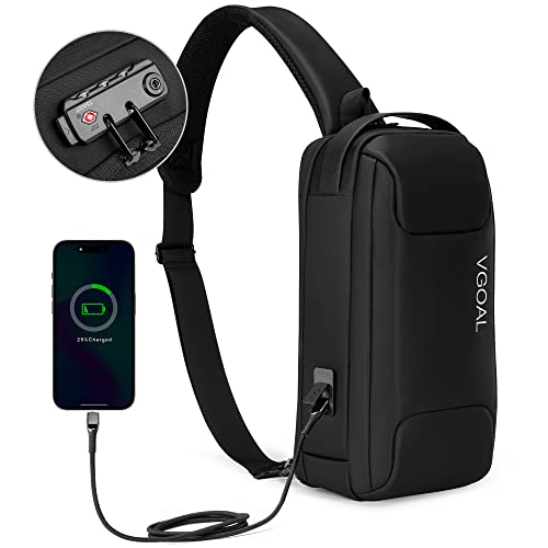 VGOAL Anti Theft Crossbody Bag for Men Sling Backpack Chest Shoulder Bag - color: Fg6315-us