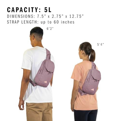 adidas Essentials Sling Bag - color: Magic Mauve Purple/Rose Gold/3