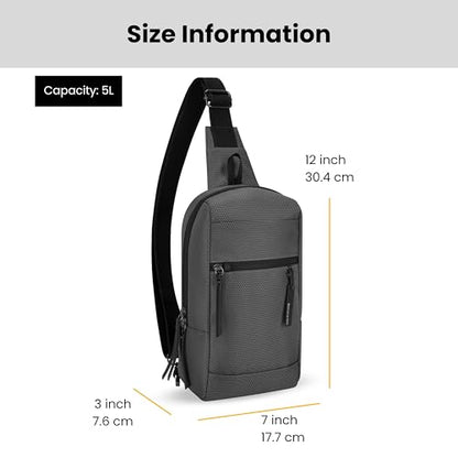 Sherpani Metro, Reversible Anti-Theft Sling Bag for Women - color: Granite - Signature