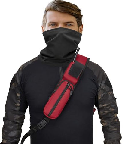 Tactical Sling Crossbody Bag Holster Shoulder Backpack 15L - color: Red