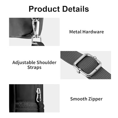 Babysun Mini Backpack Keychain Wristlet Pouch Small Change Coin Purse Cute Zipper Wallet With 3 RFID Card Slots For Women/Men Airpods Cosmetics - color: Black-L