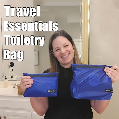 Vavabox Lightweight Travel Toiletry Bag for Women, Travel Pouch Men - color: Rose Pink