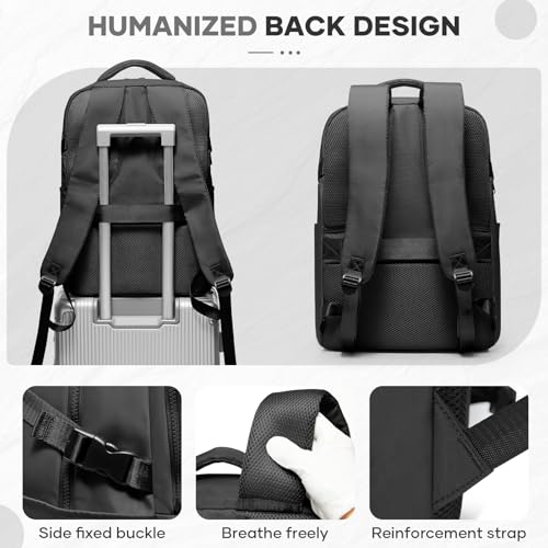 suwasp Large Travel Backpack for Women Men Mochila Airline Approved Carry On Personal Item Backpack Bag Frontier Airlines Personal Item Travel Bag Flight Approved Luggage Backpack - Black - color: Black