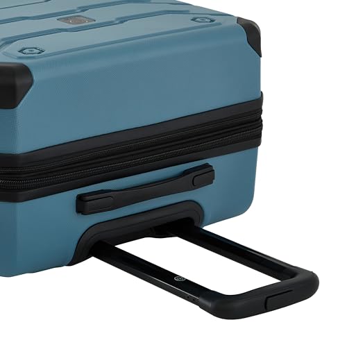 Wrangler ATG Trailway Expandable Hardside Luggage, Storm Blue, 22" Carry-On - color: Storm Blue