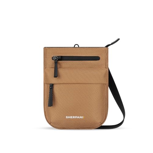 Sherpani Prima, RFID Anti-Theft Crossbody for Women - color: Brown Sand