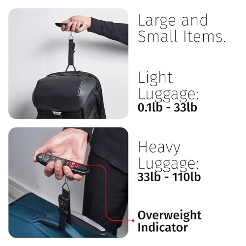 Digital Luggage Weight Scale with Apple Find My Tracker, up to 110lb/50kg